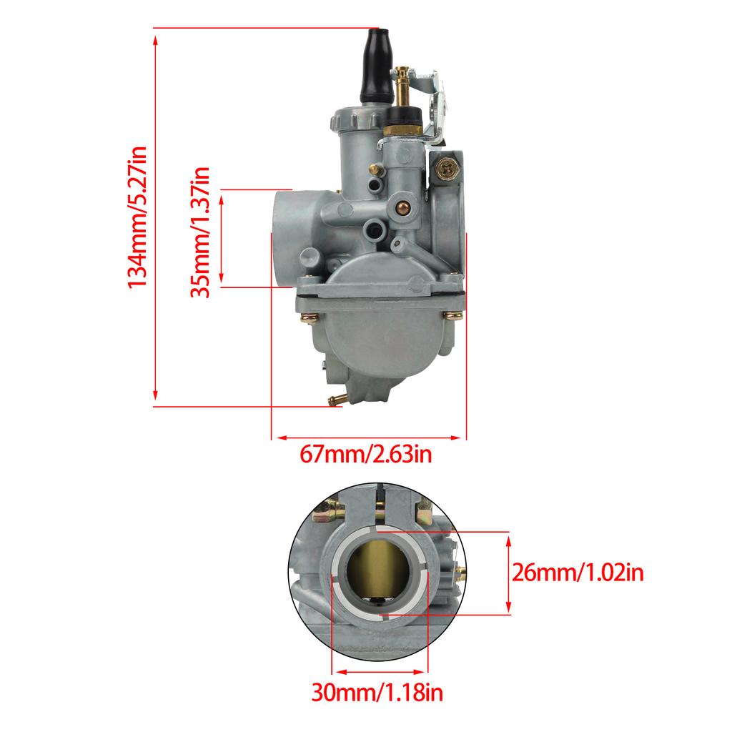VM20 Motorcycle Racing 20mm Carburetor For 50cc 100cc 125cc Enduro Motocross Dirt Bike ATV UTV Universal Carb Accessories