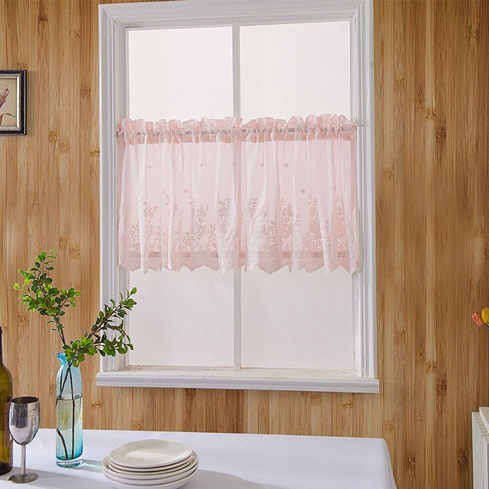 1Pcs Jacquard Window Curtain Modern Lace Small Curtain  for Cabinet Door Bedroom