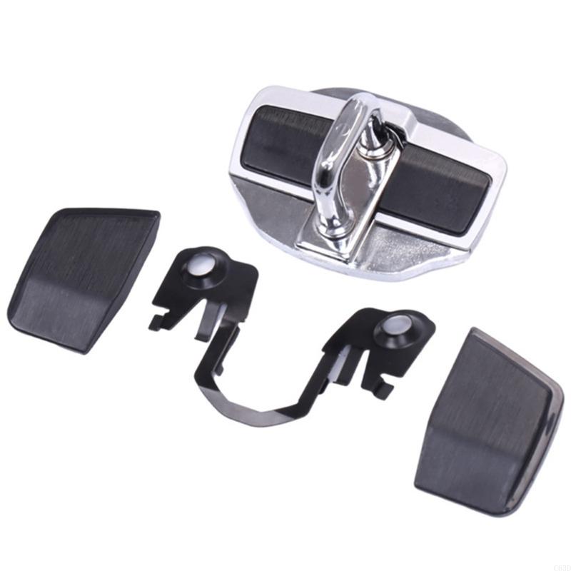 C63D Vehicles Door Stabilizer Lock Cover For LC LS LX RX UX Noise Reduction Anti Shake Regulator Easy Installation Metal Mixture