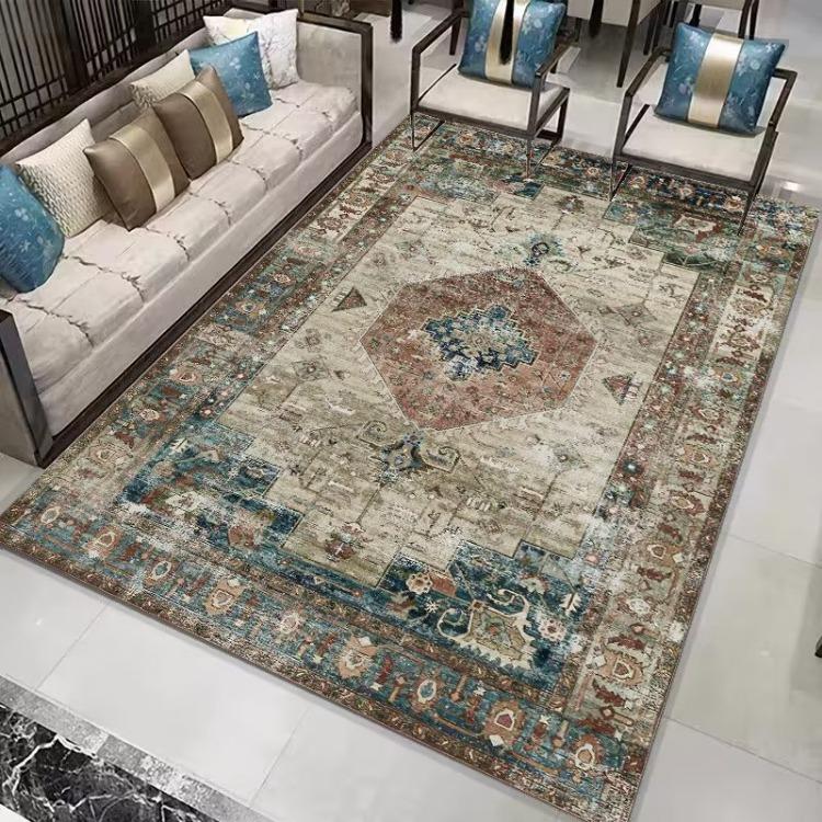 Persian Carpet Retro Ethnic Style Living Room Carpet Fully Covered Carpet Sofa Tea Table Carpet