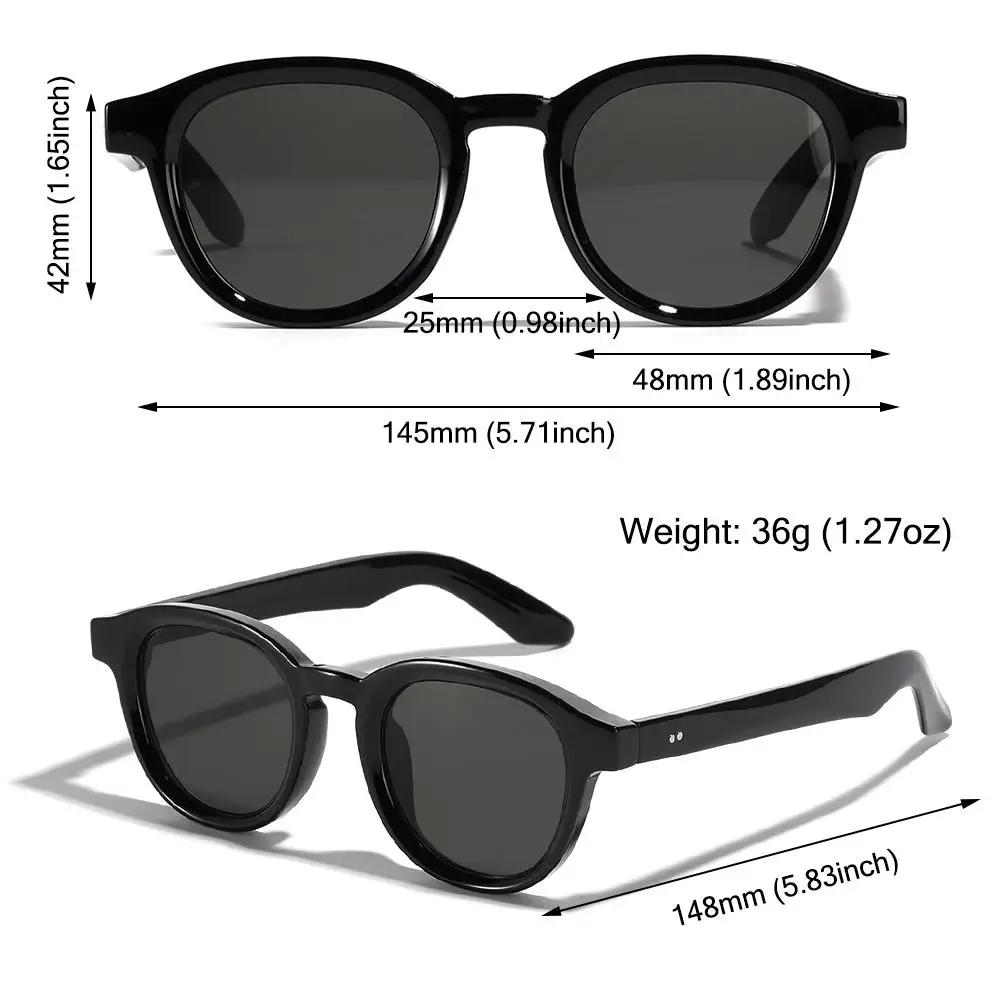 Retro UV-Schutz Runde Sonnenbrille Strand/Reise/Streetwear Vintage Shades Street Shooting Brille für Damen & Herren