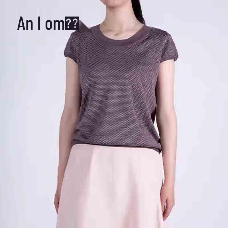 

Anlom Women s Mulberry Silk Crew Neck Knit Top 2XL