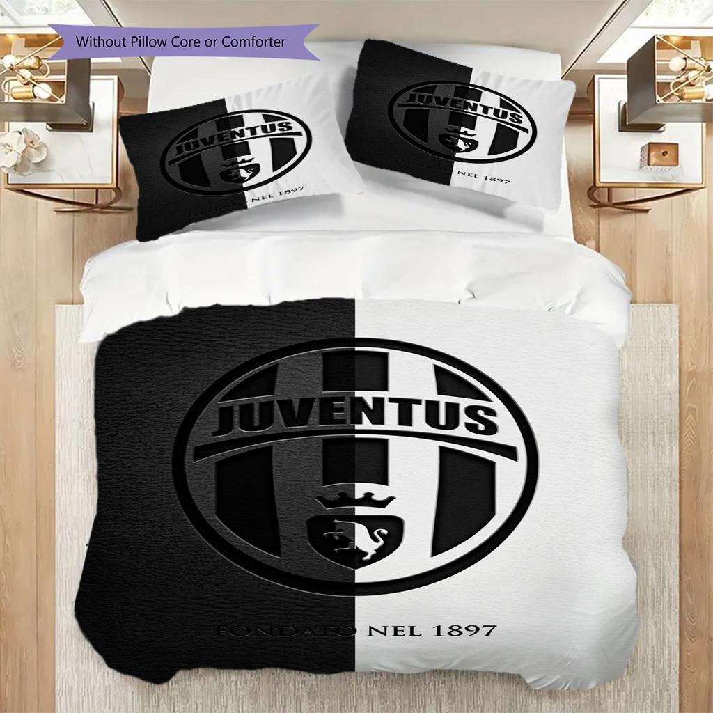 Juventus Legacy: Passion Pride Bedding (1 * Duvet Cover + 2 * Pillowcase, Without Core) Soft and Comfortable Bedding Set Christmas Birthday Gift