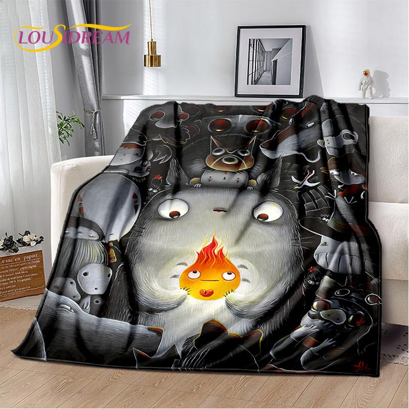 3D Japan Anime T0T0R0 Cartoon Soft Blanket,Soft Throw Blanket for Home Bedroom Bed Sofa Picnic Travel Cover Child Gift