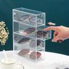 1 Pc 4 Drawers Acrylic Stackable Sunglasses Organizer, Transparent Eyeglasses Organizer, Dustproof and Waterproof, Suitable for Dresser, Bedroom, Desk