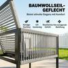5 Pieces Garden Dining Set, Outdoor Patio Cube Set, 4 Seater Outdoor Table and Chairs with Foldable Backrest, Light Grey