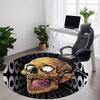 1pc Skull Artwork Chair Carpet for Office, Round Non Slip Durable Large Size Office Carpet, Suitable for Office