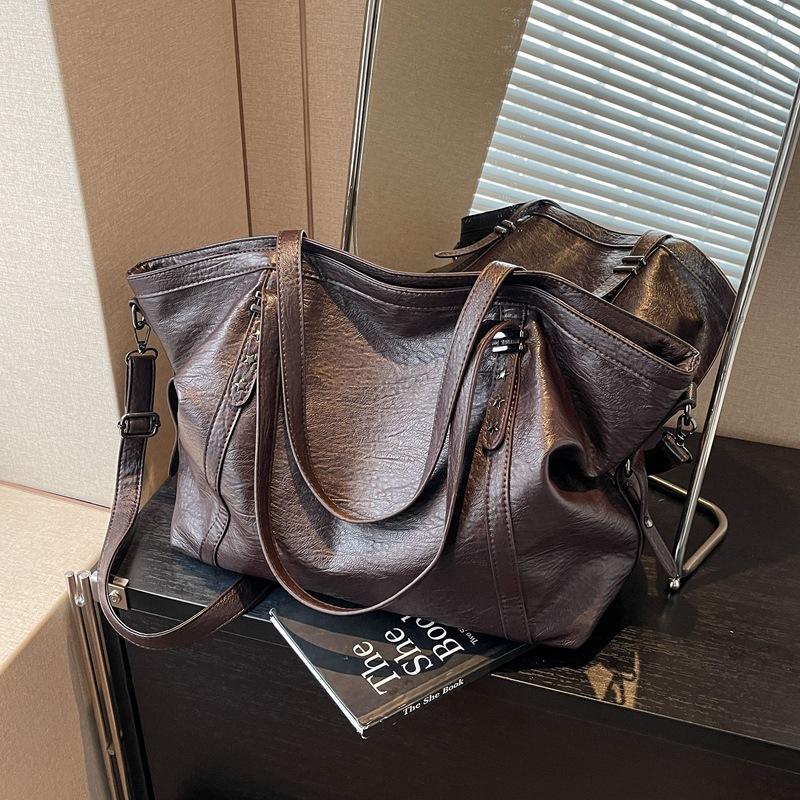 Retro-Tasche Damen große Kapazität 2025 neue Mode Schulter-Umhängetasche Textur Sommer High-End beliebte Tasche