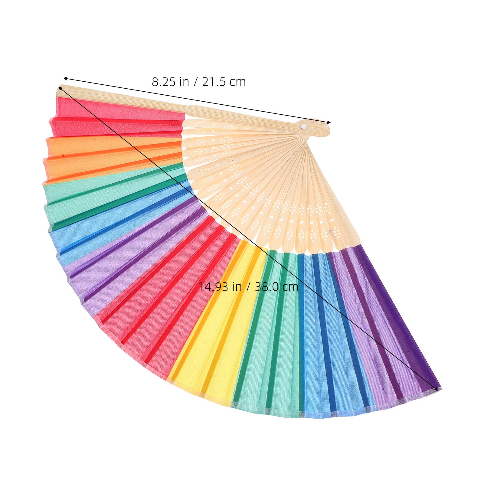 

Rainbow Folding Fan 23Cm Stylish Foldable Hand Fan Portable Lightweight Colorful Pride Accessory for Parties Souvenirs 38X23X0.5CM&other