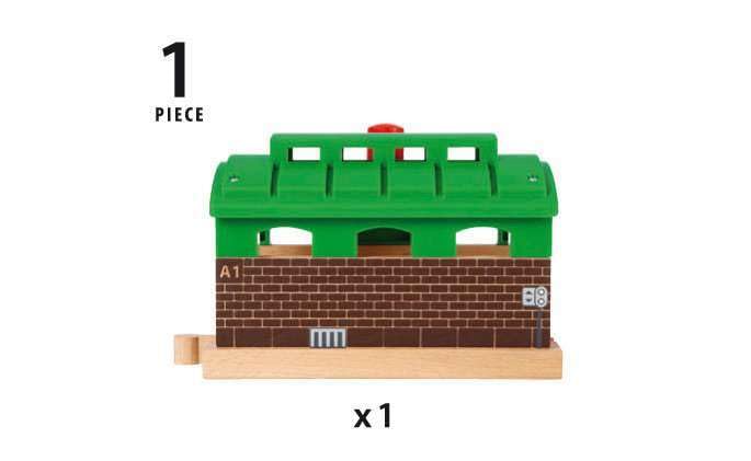 BRIO Train Depot for ages 3 and Wooden Toy Track Gift 33574, up. [Toy, Train, Set, Scenery, (Birthday/Christmas)]