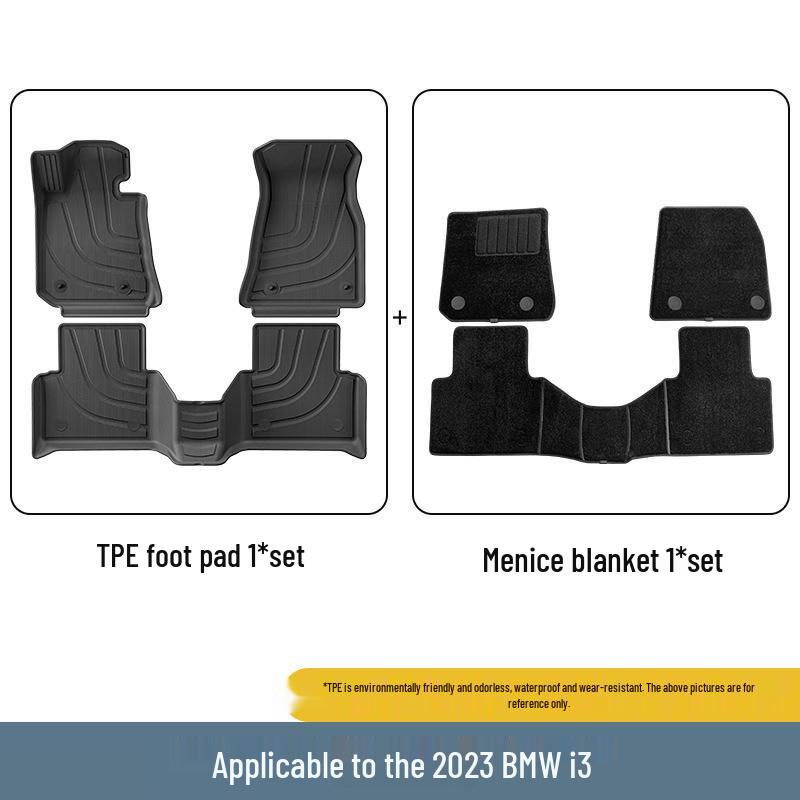 2023 Dywaniki podłogowe BMW i3 TPE: Odporne na zabrudzenia, Wodoodporne, Ekologiczne, z Matą Bagażnika.