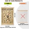 Kitchen Witchery Herb Guide Wall Art Decor, Vintage Style Educational Chart, 14x18.5inches, Linen Canvas Wall Hanging Poster for Kitchen,Dining