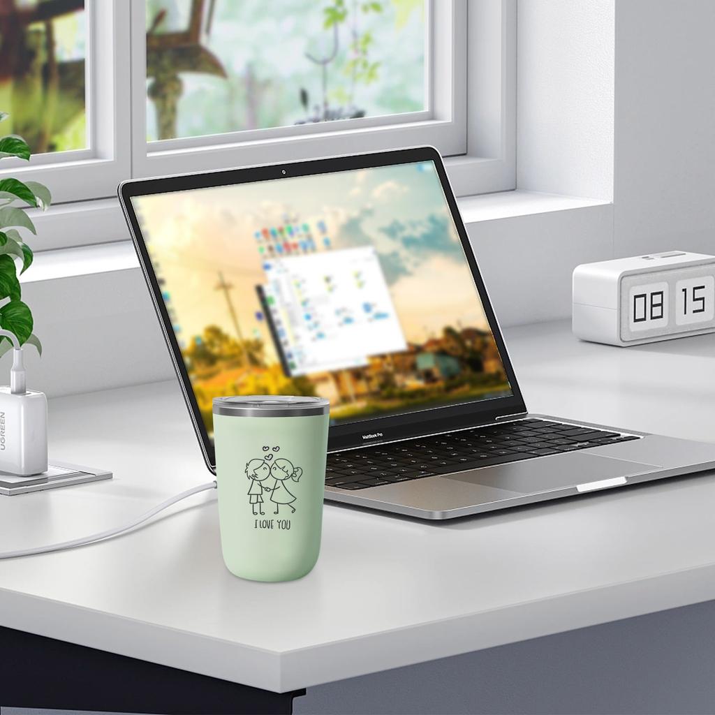 Personalisierte Tasse zum Umrühren von Kaffee, doppelwandig isolierte Wasserbecher