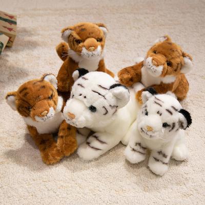 Niedlicher Simulations-Kleintiger-Puppe Plüschtier Weißer Sibirischer Tiger Puppe Kinderbegleitung Beruhigende Puppe