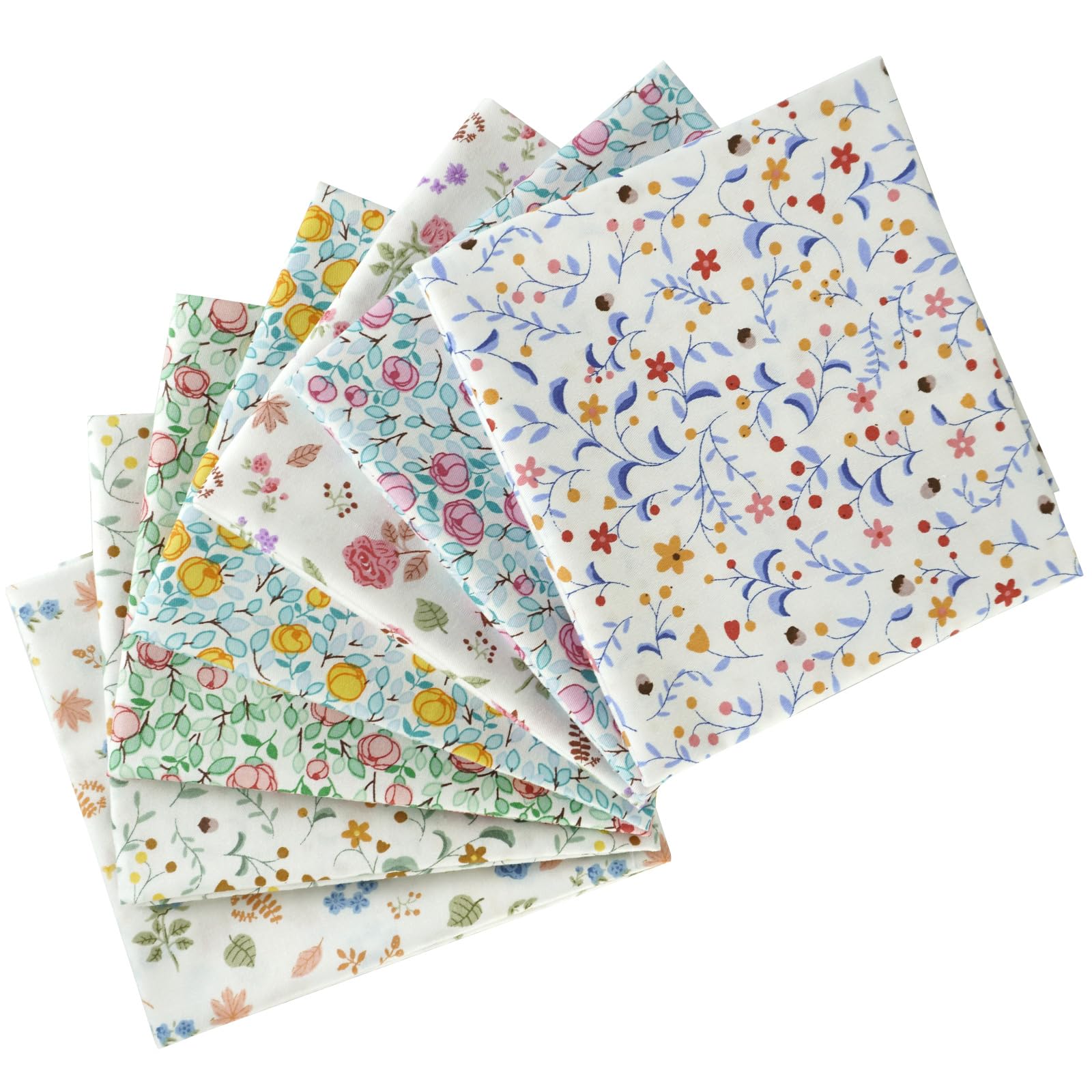 

Set of 7 Floral Rose and Tulip Patchwork Printed Cute Fabric Lucky DIY Craft Fabric 46x56cm Fabrics, 100% Cotton, Designs, Fabric, Fabric, Scraps,