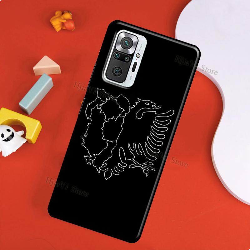 Albania Flag Case For Xiaomi Redmi 10 9 9T 9A 9C Cover Coque For Redmi Note 11 Pro 7 8 9 10 Pro 10S 11S