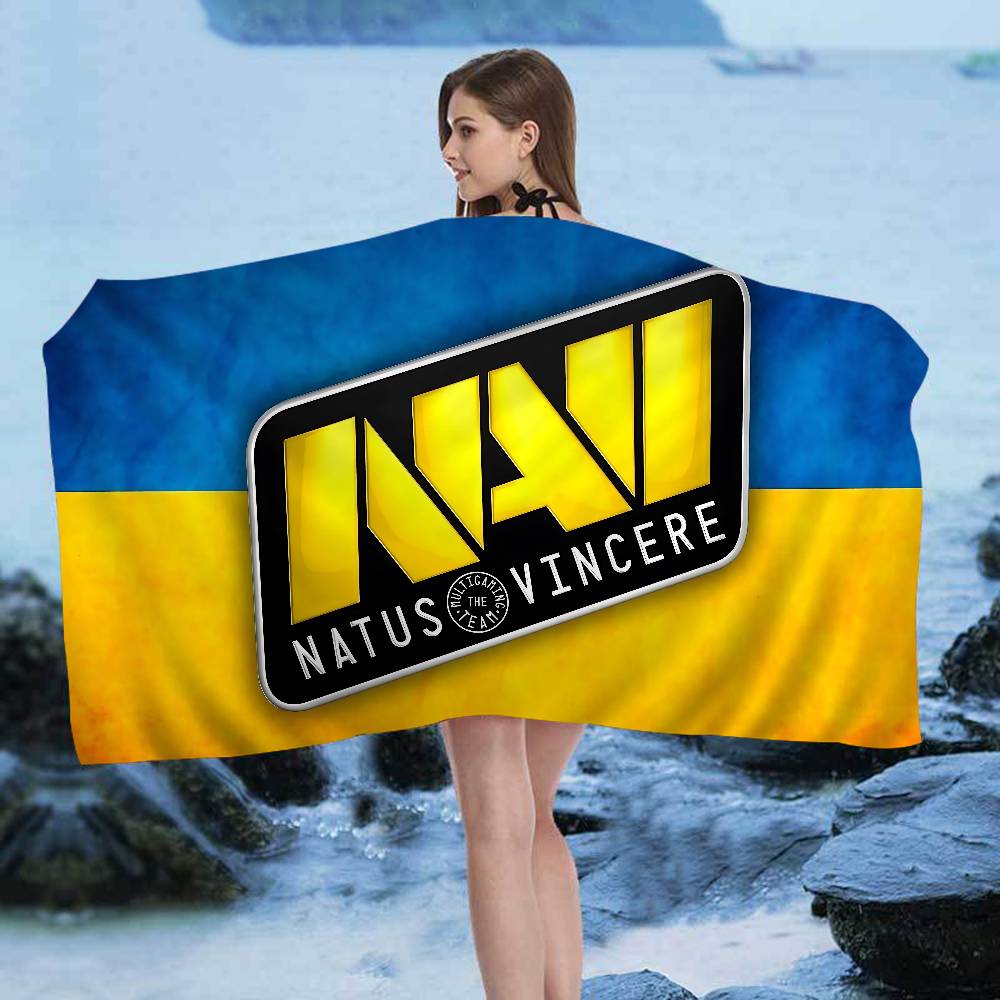 Navi Natus Vincere Anime Beach Swimming Towel Soft Absorbent Washcloth Children's Gifts for Kids Travel Camping Gym