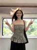 Thailand Beautiful Outer Wear Polka Dot Sleeveless Sling Vest Women's Summer Sexy Back Tube Top with Spice Girl Small Top