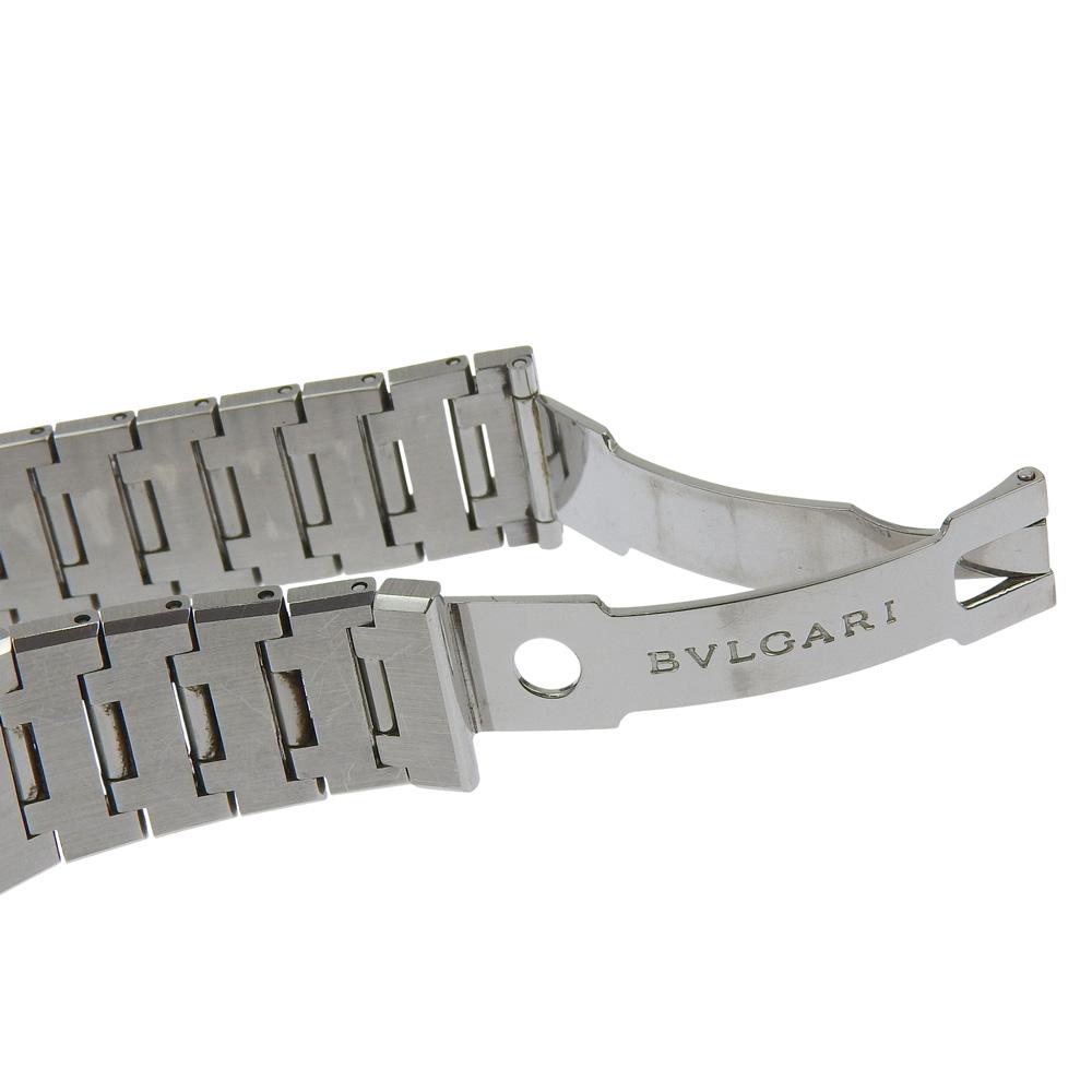 BVLGARI Quadlard Watches SQ29SSD blackDial Stainless Steel Quartz Analog display unisex Used