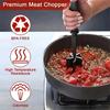 1pcs Meat Chopper, Meat Shredder, Heat Resistant Suitable for Hamburger Meat Ground Beef Smasher