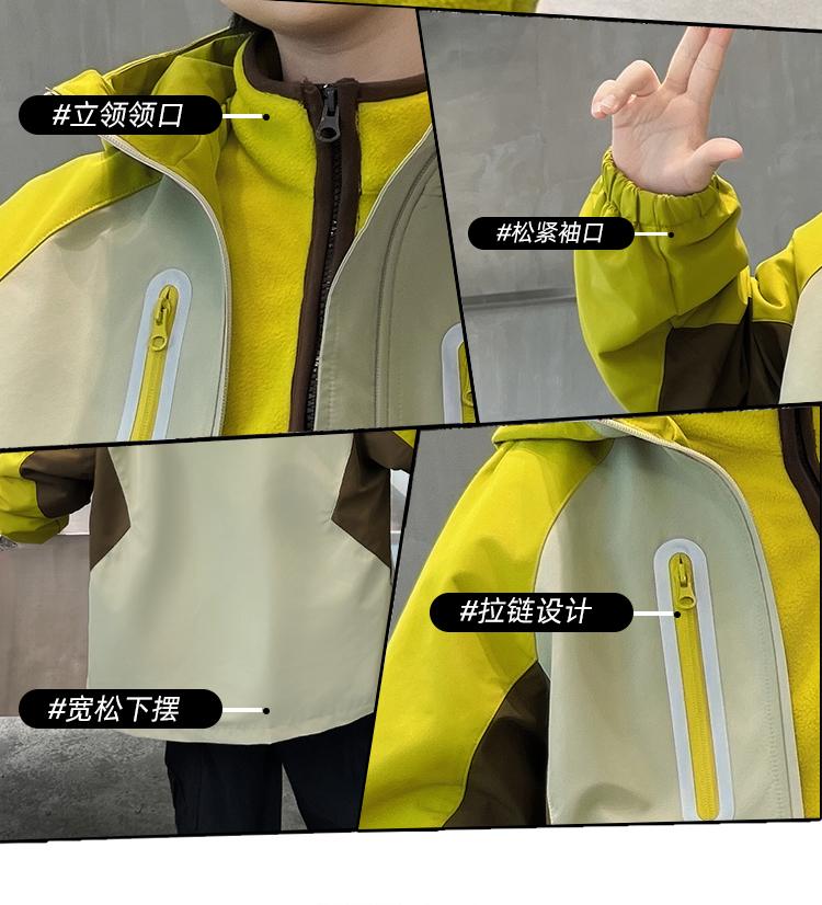 Boys' Hooded Assault Suit 2025 Autumn New Clothes, Children's Three In One Jacket, Big Children's Spring and Autumn Top Trend