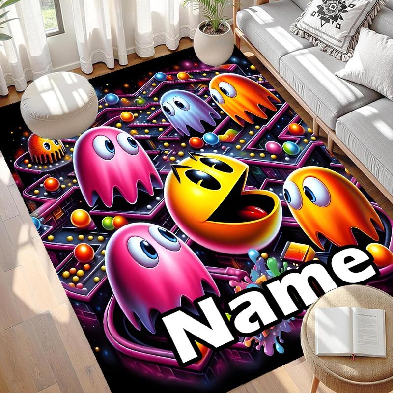 Custom Name Personalized PAC Print Carpet, Versatile Home Decor Rug, for Playroom, Apartment, Balcony, Entryway, Hallway Gift