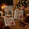 Reusable Acrylic Gift Holder 3 Pcs Christmas Cash Ornament Money for Cash Clear Santa Snowman Ornaments Xmas Tree Hanging Decoration Holiday Gifts
