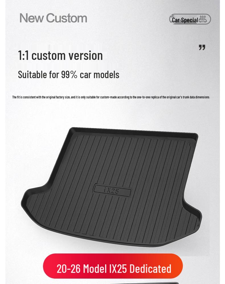 Waterproof Trunk Mat for Beijing Hyundai ix25 - Tail Box Accessory & Car Decor