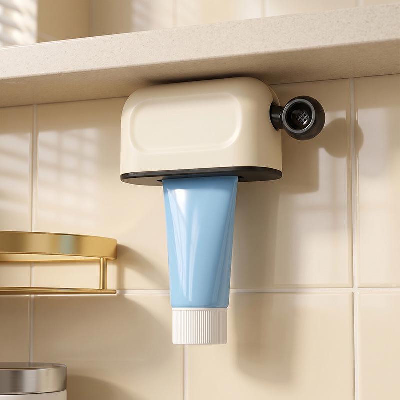 Dopamine Magnetic Wall-Mounted Bathroom Storage: Under-Cabinet Inverted Toothbrush, Toothpaste Holder, and Mouthwash Cup Rack
