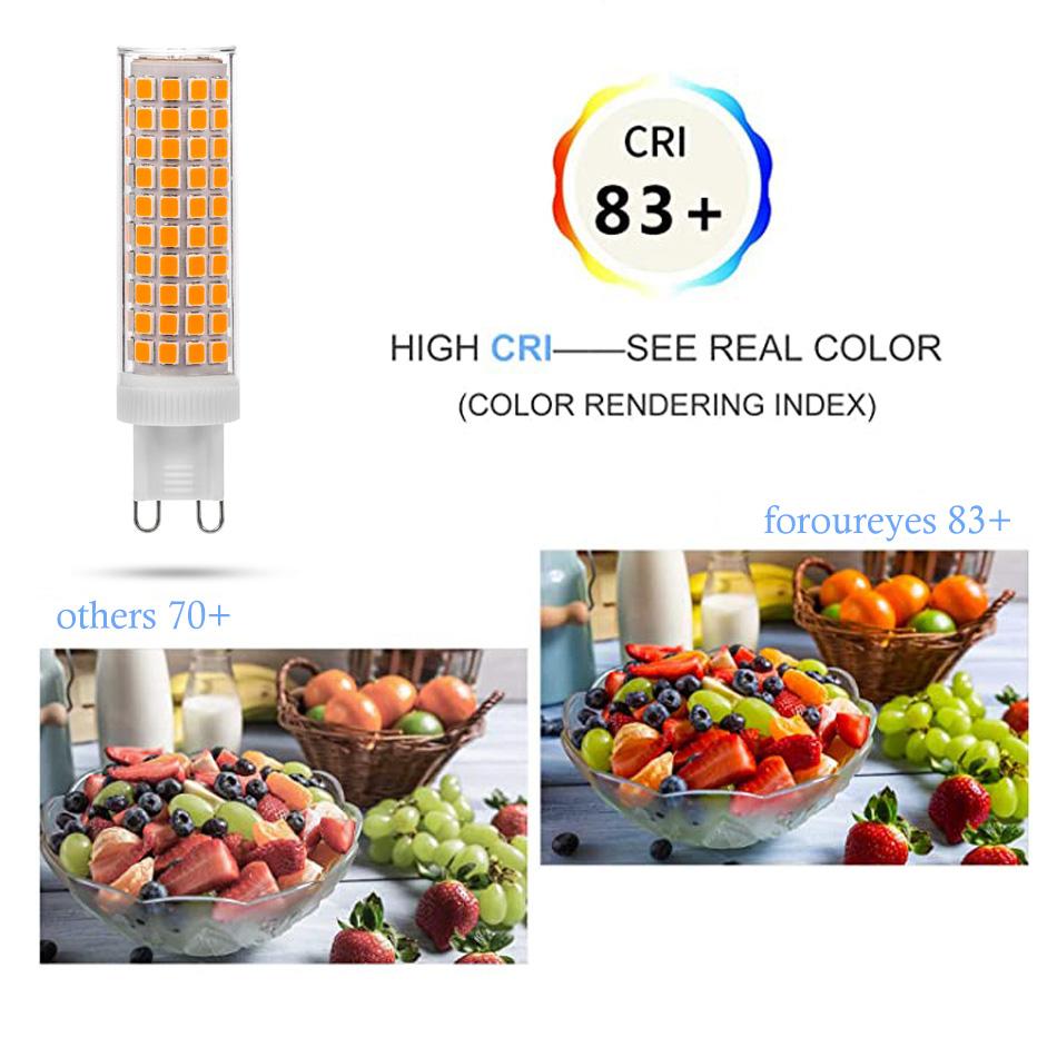 10 Adet G9 LED Ampul 10W Avize Işıkları AC 100V-265V 124 LED SMD2835 Titreşimsiz Seramik Oturma Odası Aydınlatma Lambası