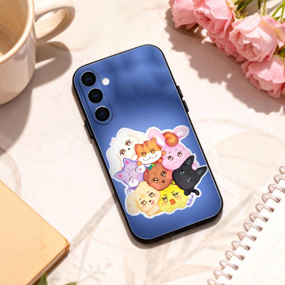 C-Cute A-ANITEEZ phone Case For Samsung Galaxy A73,A72,A71,A70,A53,A52,A51,Others Soft Black Shell