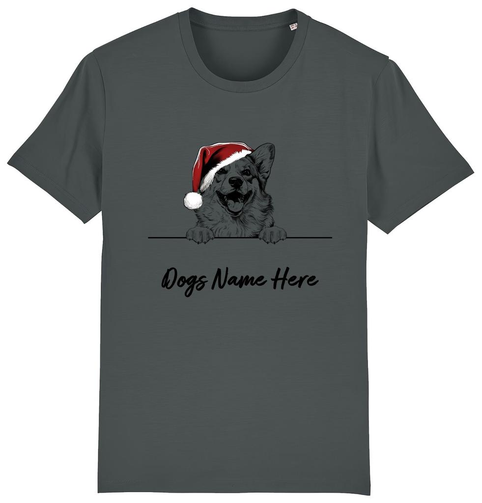 CORGI Personalised Christmas Dog T-Shirt Mens Womens Tees Top Mens Womens DogS Name Pet Gift Tee