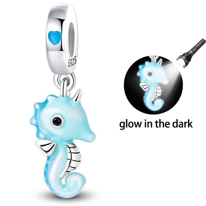 Fashion 925 Silver Summer Ocean World Series Sea Turtle Starfish Crab Octopus Charms Beads Fit 925 Bracelet DIY Jewelry