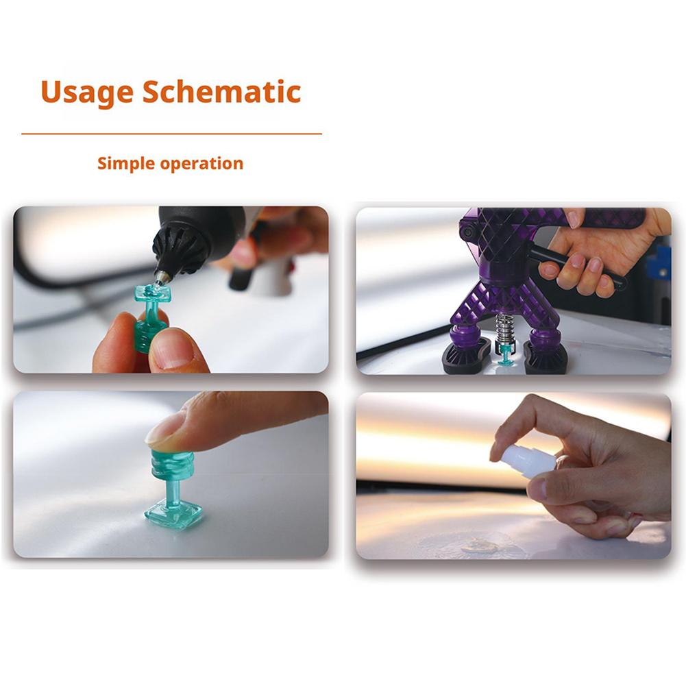 Glue Tabs Auto Dent Removal Tools - Paintless Dent Repair Kit, Solves Car Body Dents & Paint Damage Risk, Easy To Operate