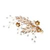 Wedding Barrettes Clip Headpiece Handmade Leaf Flower Hair Clips with Pearl Core for Thick Hair Styling Decoration