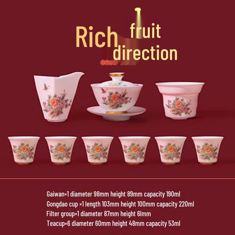 

Peony Japanese Style Ceramic Gaiwan Tea Set