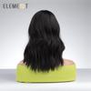 ALAN EATON Lace Front Wigs Synthetic Hair Long Water Wavy Dark Brown Daily Party Wig for Women Transparent Glueless Daily Part