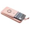 For iPhone 14/13 Case Drawing Type Card Slots Litchi Texture Leather Back Cover with Ring Kickstand