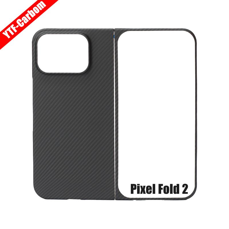 YTF-Carbon  For Google Pixel Fold 2 Aramid fiber case Slim design Pixel Fold 2 Anti-fall Real Carbon fiber Fold  Case shell