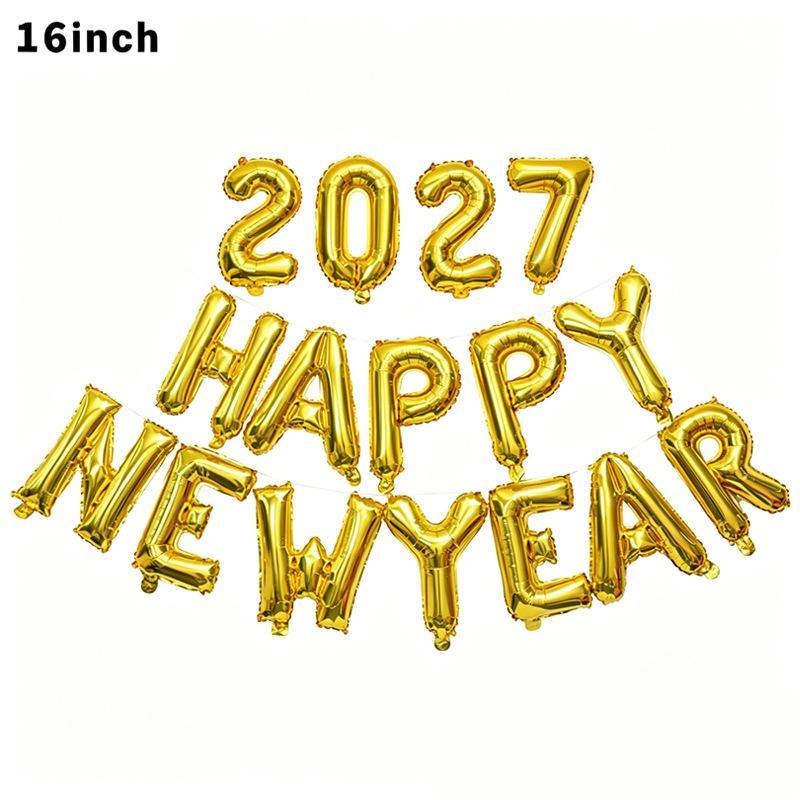 2027 Number Balloons 16In Large Number Foil Balloon 2027 New Year Christmas Graduation Birthday Party Decoration