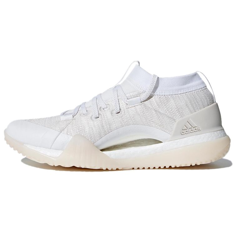 Adidas Pureboost X 3.0 Simple Fabric Durable Breathable Mid-Top Training Running Shoes Women Sneakers White CG3529