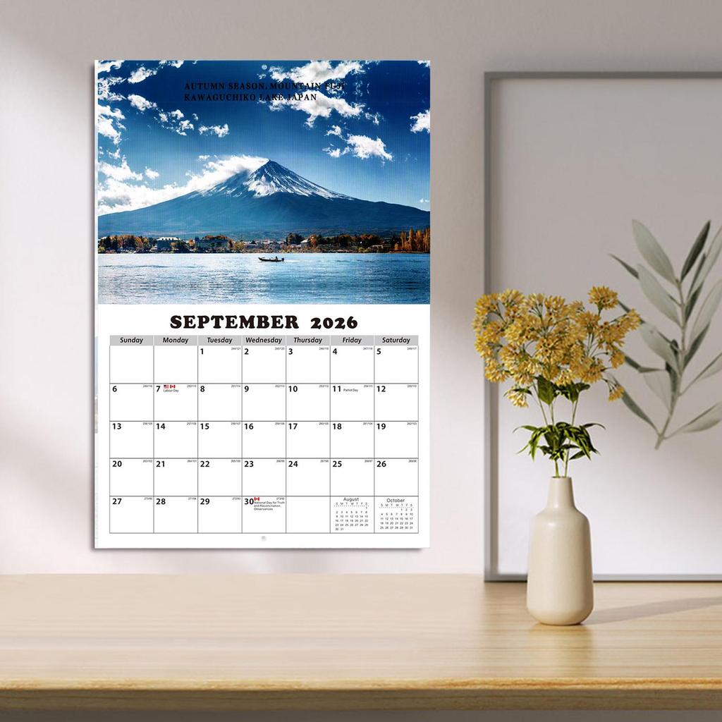 2026 Landscape Calendar Beautiful Landscape Monthly Wall Calendar 2026 Schedule Appointment Organizer Planner for Home Office