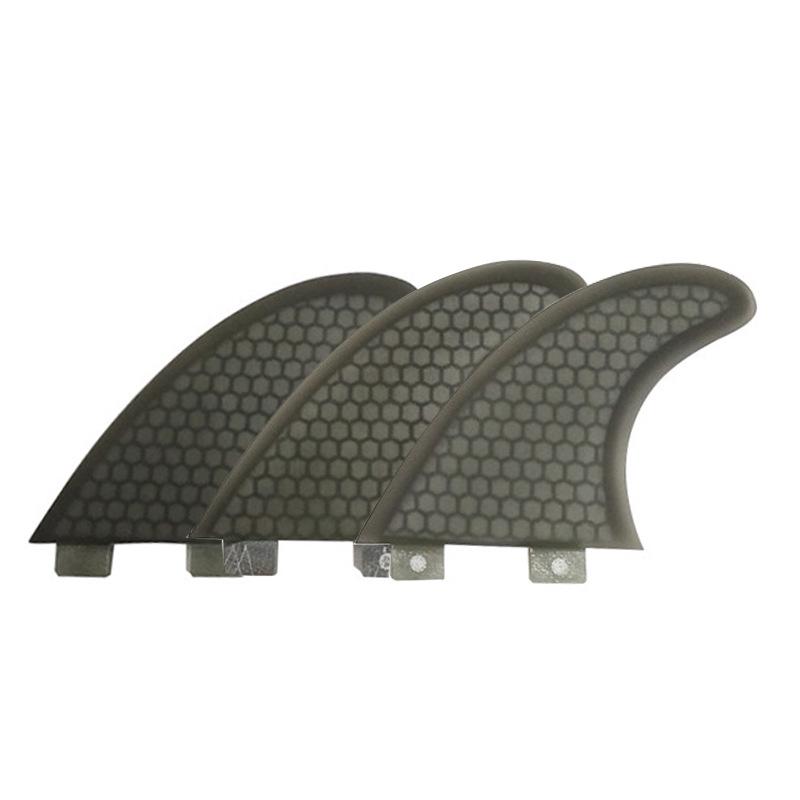 

Professional Surfboard Fins Set: Honeycomb Tail Fin with Double Tabs for Enhanced Surfing Performance Medium сірий колір