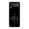 Phone Case For Samsung Galaxy Z Flip 3 4 5 Hard Folding PC Cartoon World map scenery direction For Samsung Z Flip 6 Cover