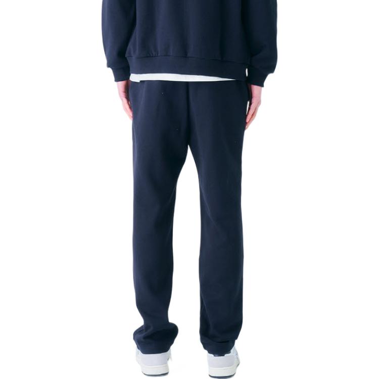 FILA Knitted Sweatpants Men's Black Moderate Straight Fit Pants FS2FPF1101X-BLK