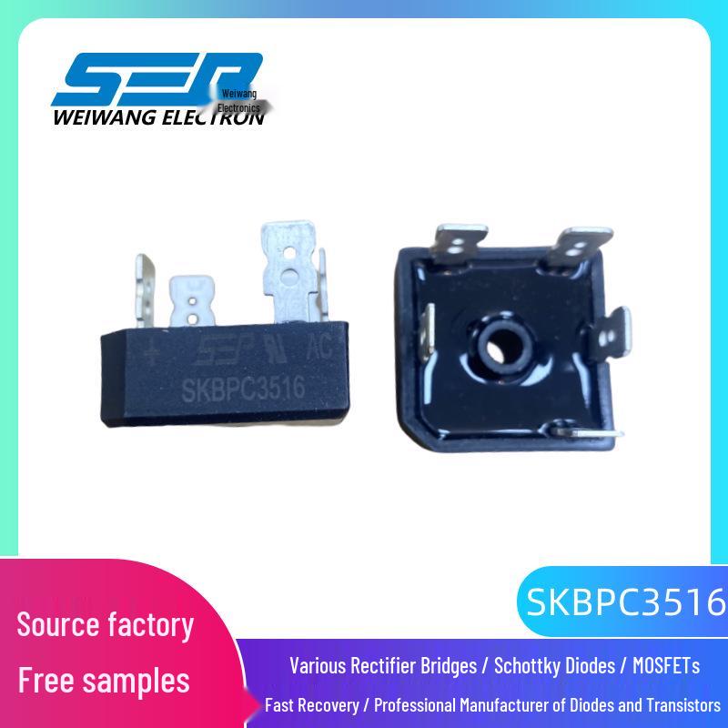 SEP Brand SKBPC3516 35A 1600V Three-Phase 5-Pin Rectifier Bridge for Inverters