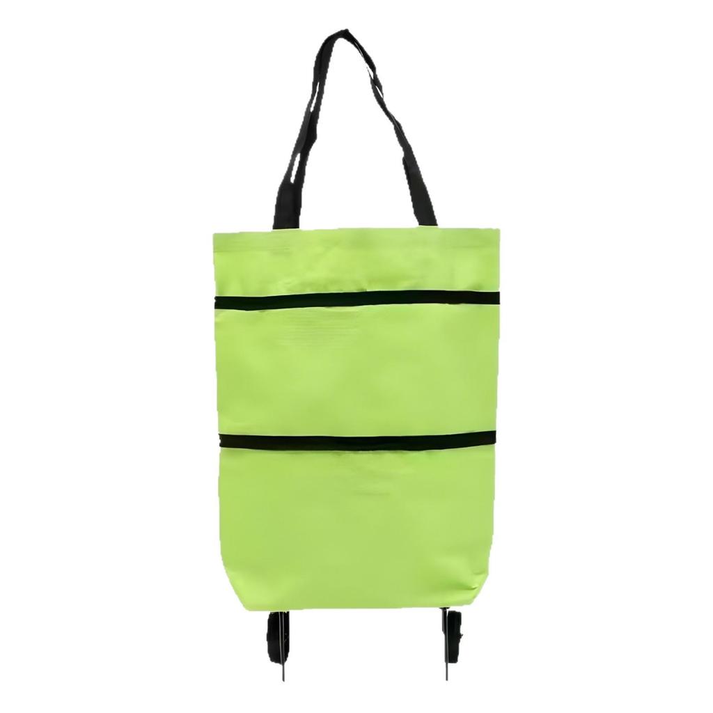 Foldable Portable Shopping Cart with Wheels: Lightweight, Backpackable Handcart and Household Trailer.