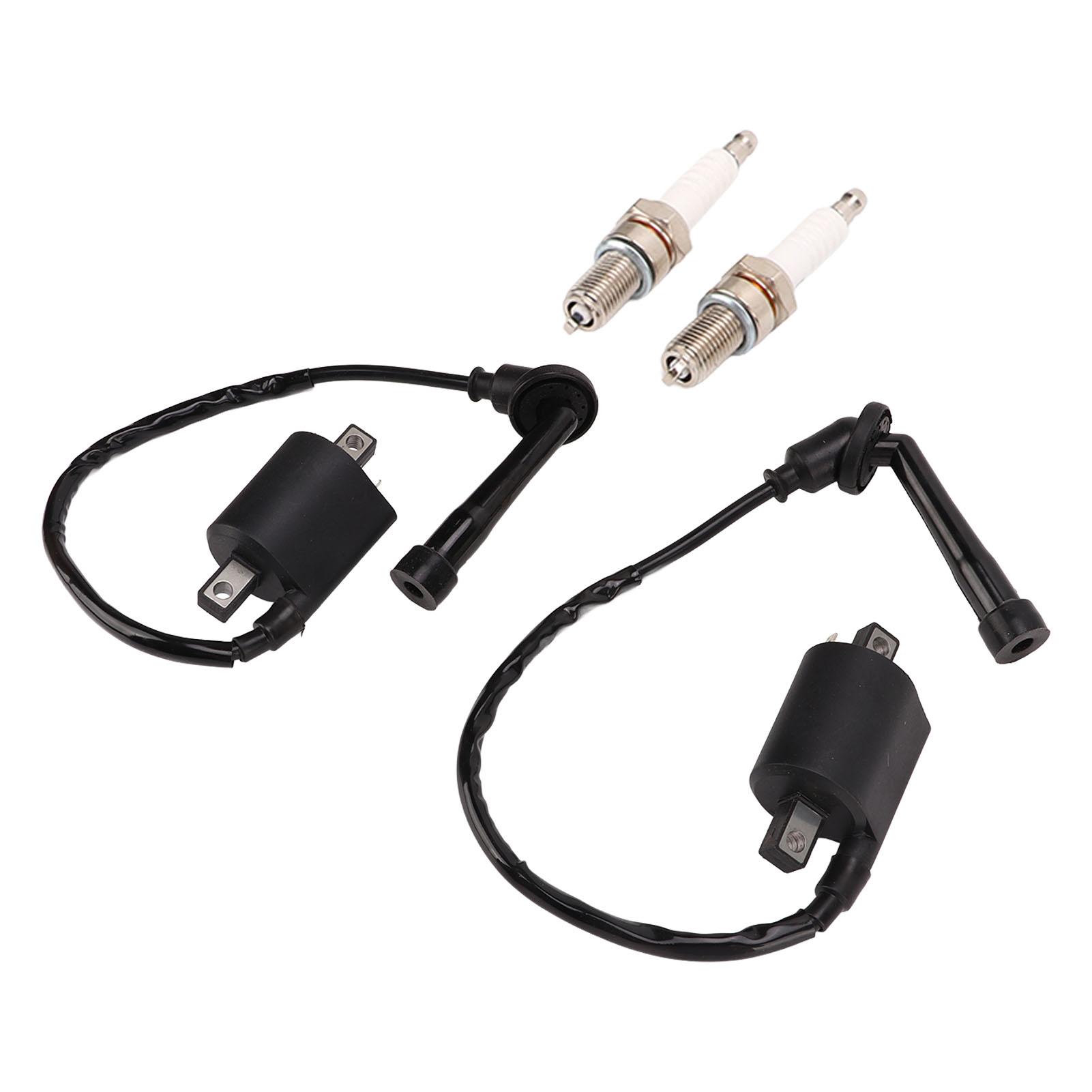 

Motorcycle Ignition Coil Spark Plug Set 4VR 82320 00 00 Replacement for V Star 650 XVS650AT Silverado 2003‑2010