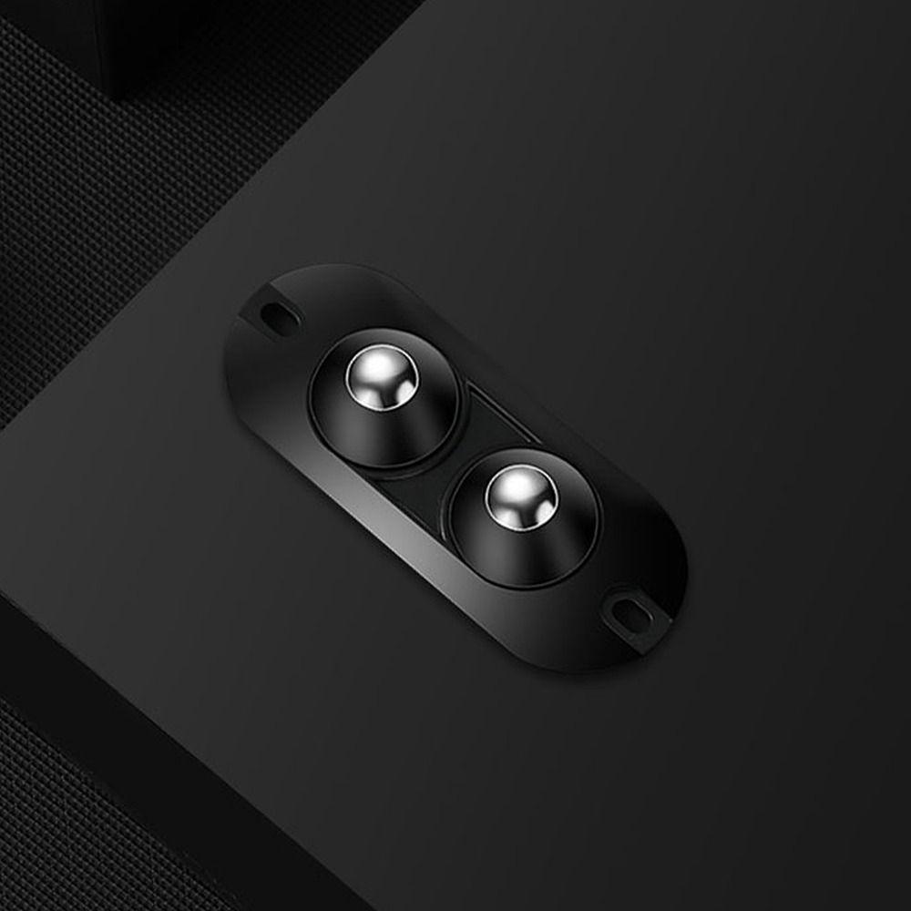 

4Pcs Stainless Steel 360⁰ Swivel Pulley 2 Rolling Balls Mini Adhesive Wheels Storage Box