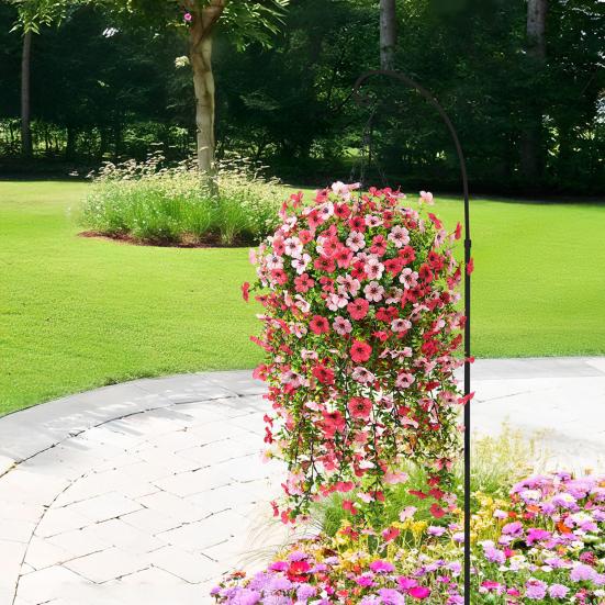 1/2/3/6Pcs Hanging Artificial Violet Flower UV Resistant Realistic Fake Flower Wedding Party Indoor Outdoor Garden Wall Hanging Faux Flower Decoration